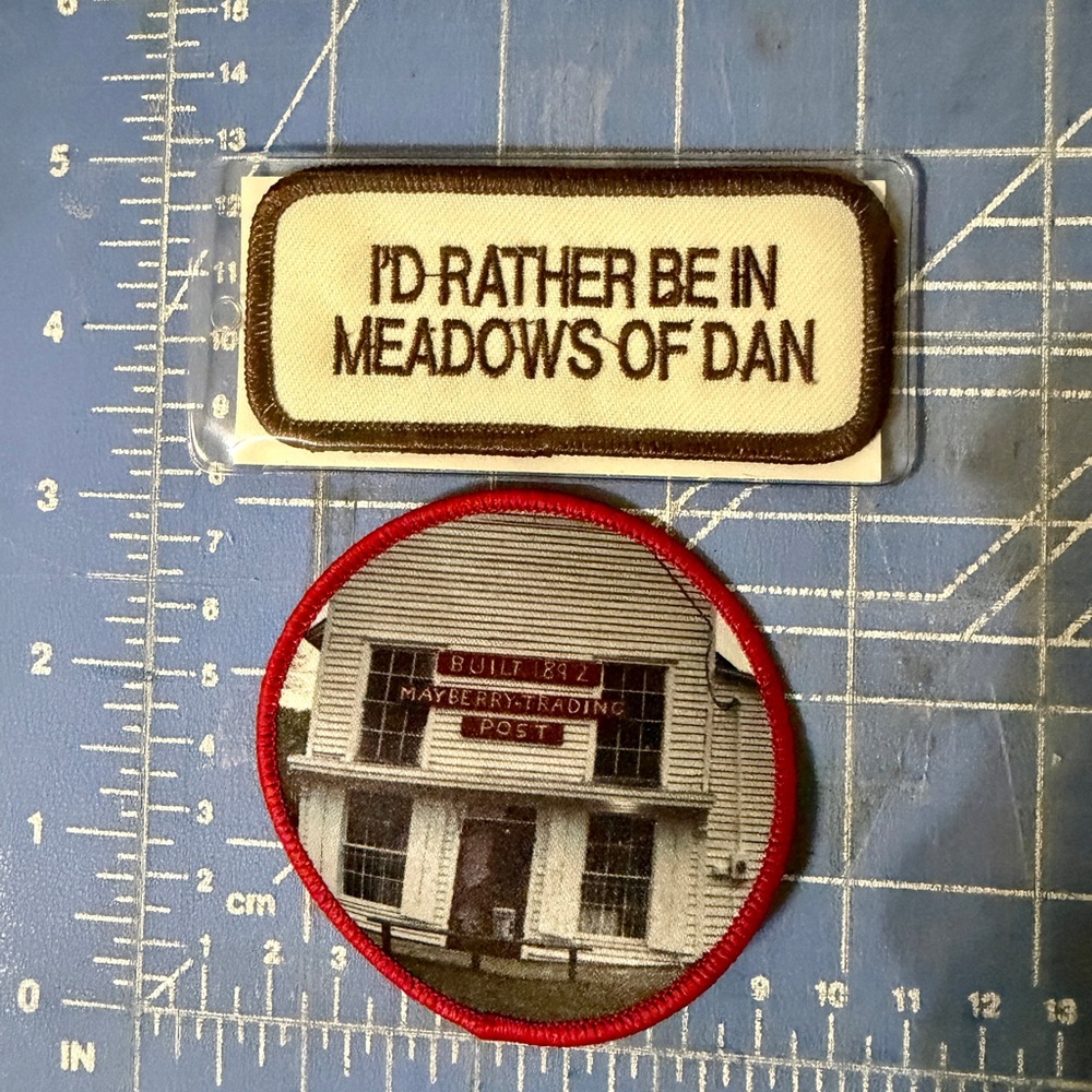 Set of 2 patches- Mayberry Trading & Meadows of Dan